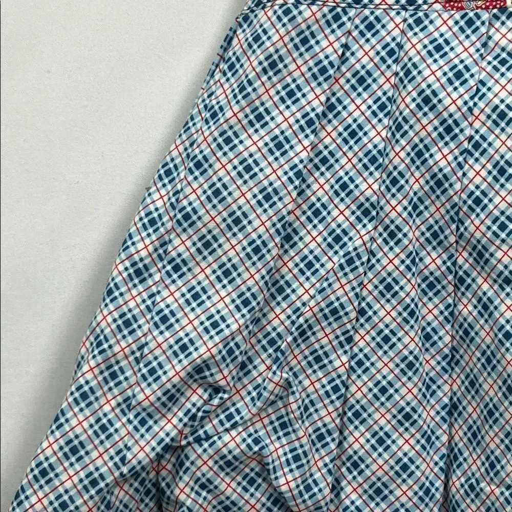 Ollie and Maggie sweet home dress halter blue and red plaid size 3